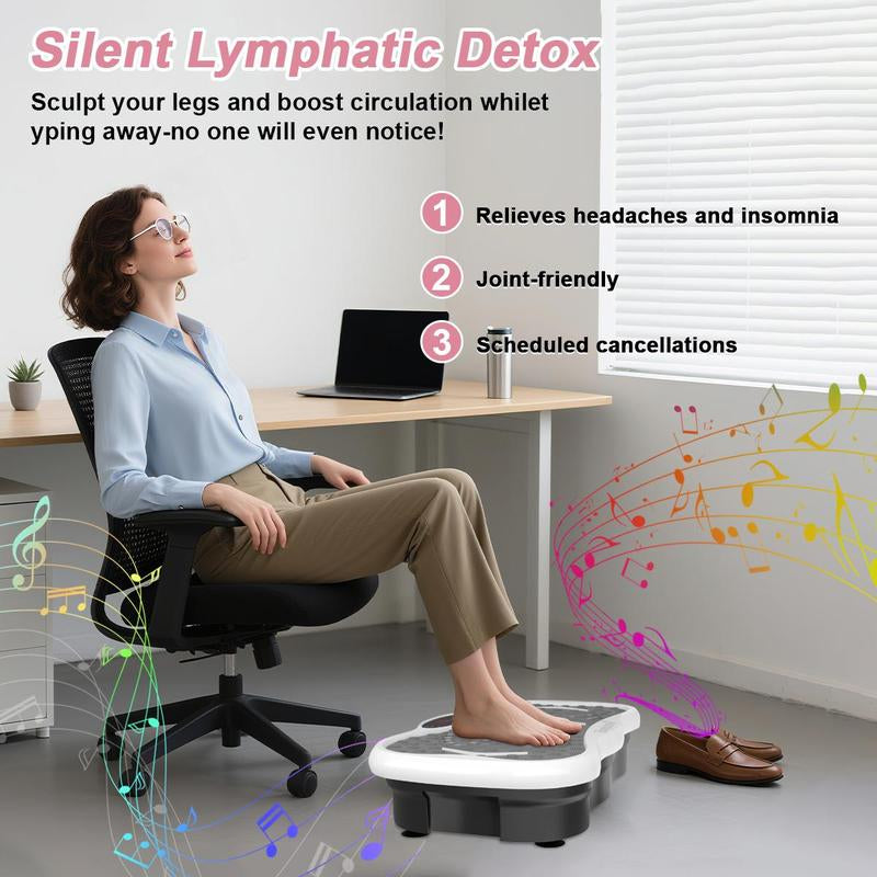 Hophorse High-Power Vibration Plate Exercise Machine Oscillating Plate 300 Lbs Weight Capacity Bluetooth Remote Control 3-In-1 Indoor Home Gym Fitness Equipment with 2 Resistance Bands