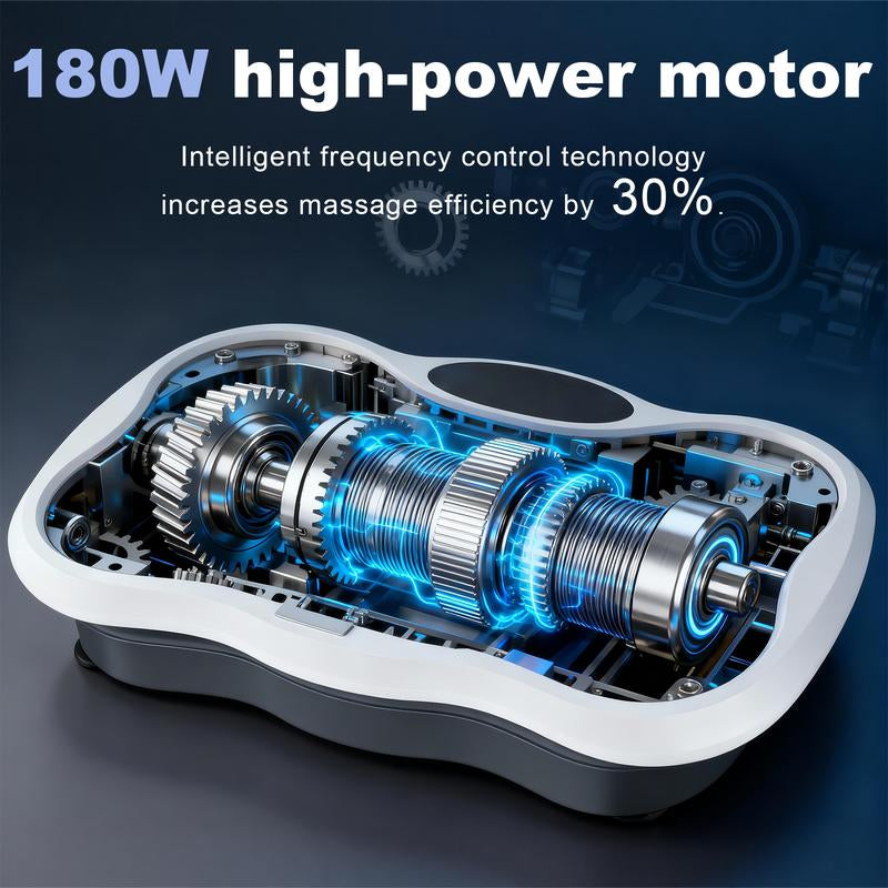 Hophorse High-Power Vibration Plate Exercise Machine Oscillating Plate 300 Lbs Weight Capacity Bluetooth Remote Control 3-In-1 Indoor Home Gym Fitness Equipment with 2 Resistance Bands