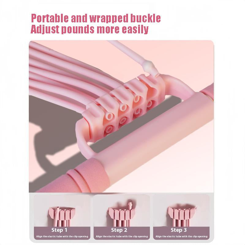 3-In-1 Multifunction Pedal Resistance Band, Elastic Pull Rope Fitness, Full-Body Workout at Home Gym, Exercise Sit-Up, Yoga, Abdominal Training