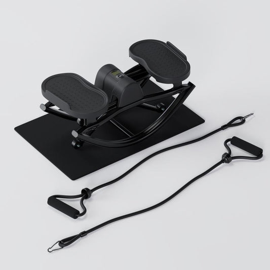 Lhanelfit the Rock Stepper - Side to Side Rocking Stepper Machine for Home Workouts - Low Impact Indoor Cardio Leg Glute and Core Training - Quiet Compact Step Rocker Exercise Equipment for Small Spaces